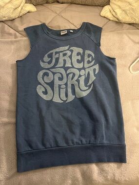 Junk Food Clothing Navy Blue 'Free Spirit' Sleeveless Tank
